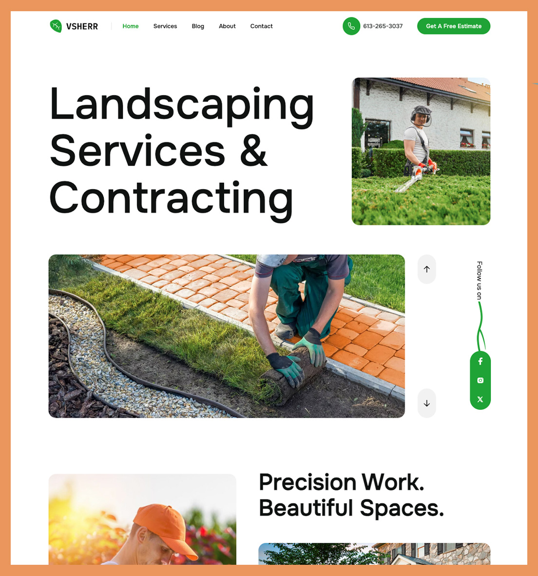 VSherr Landscaping & Contracting Website Redesign