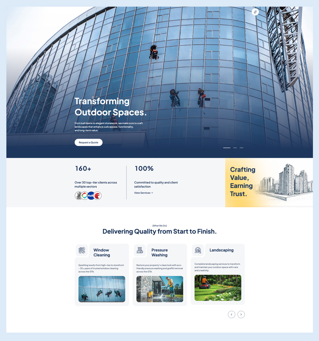 Cancore Building Services Website Redesign