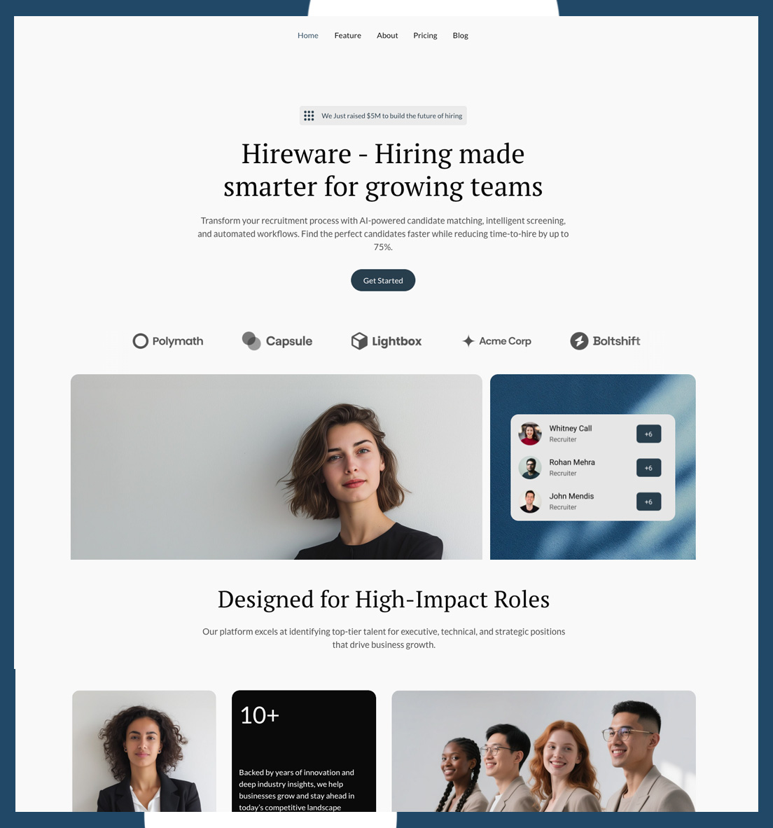 Hirewave’s recruitment website