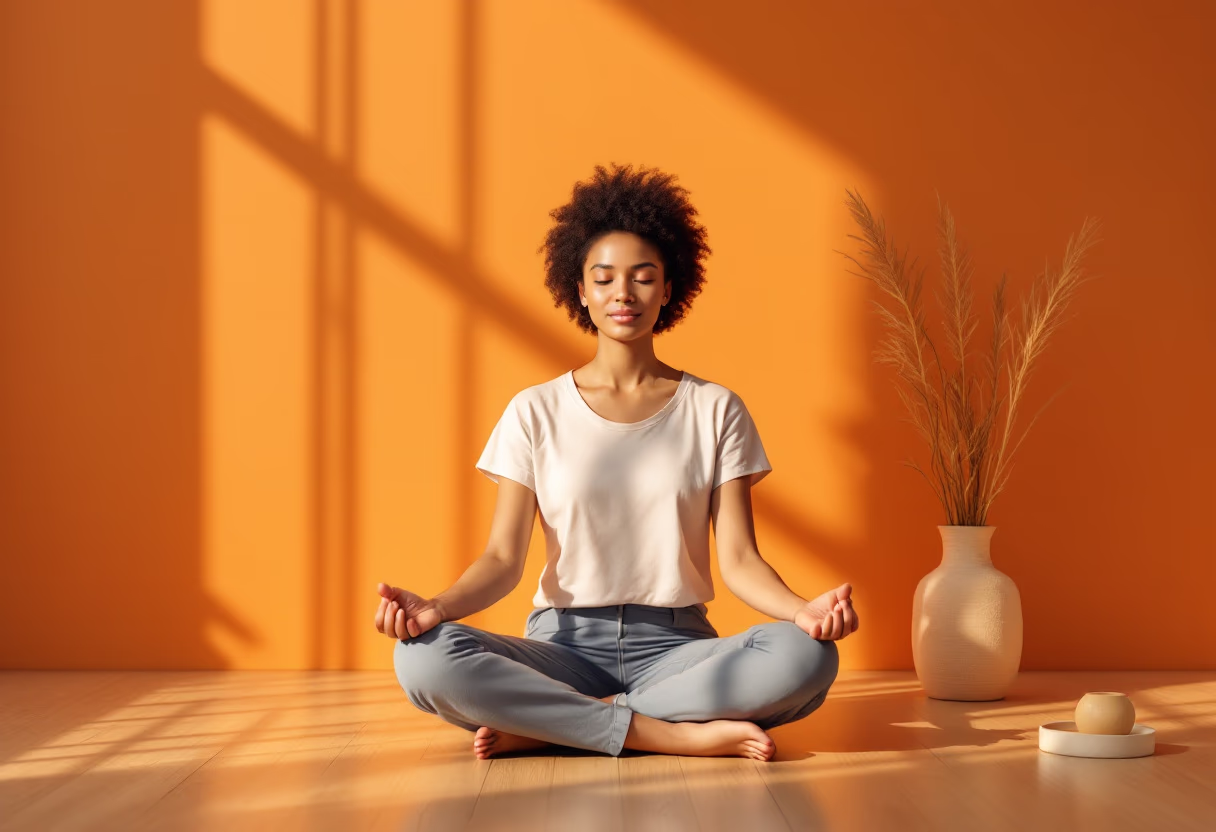 image of customer with wellness setup