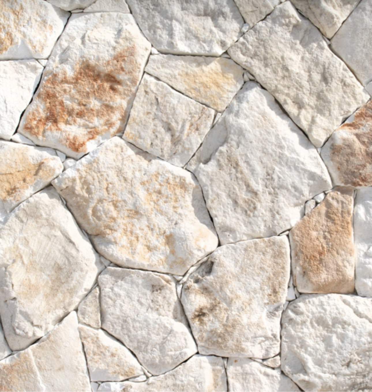 Vintage White Dry Stack limestone veneer