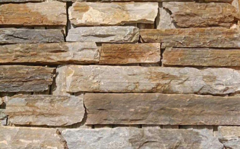 Copper Grey Schist Dry Stacked stone veneer