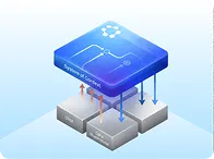 Illustration showing a blue circuit board labeled 'System on Chip,' connected with arrows to three components labeled CPU, GPU, and Memory System.