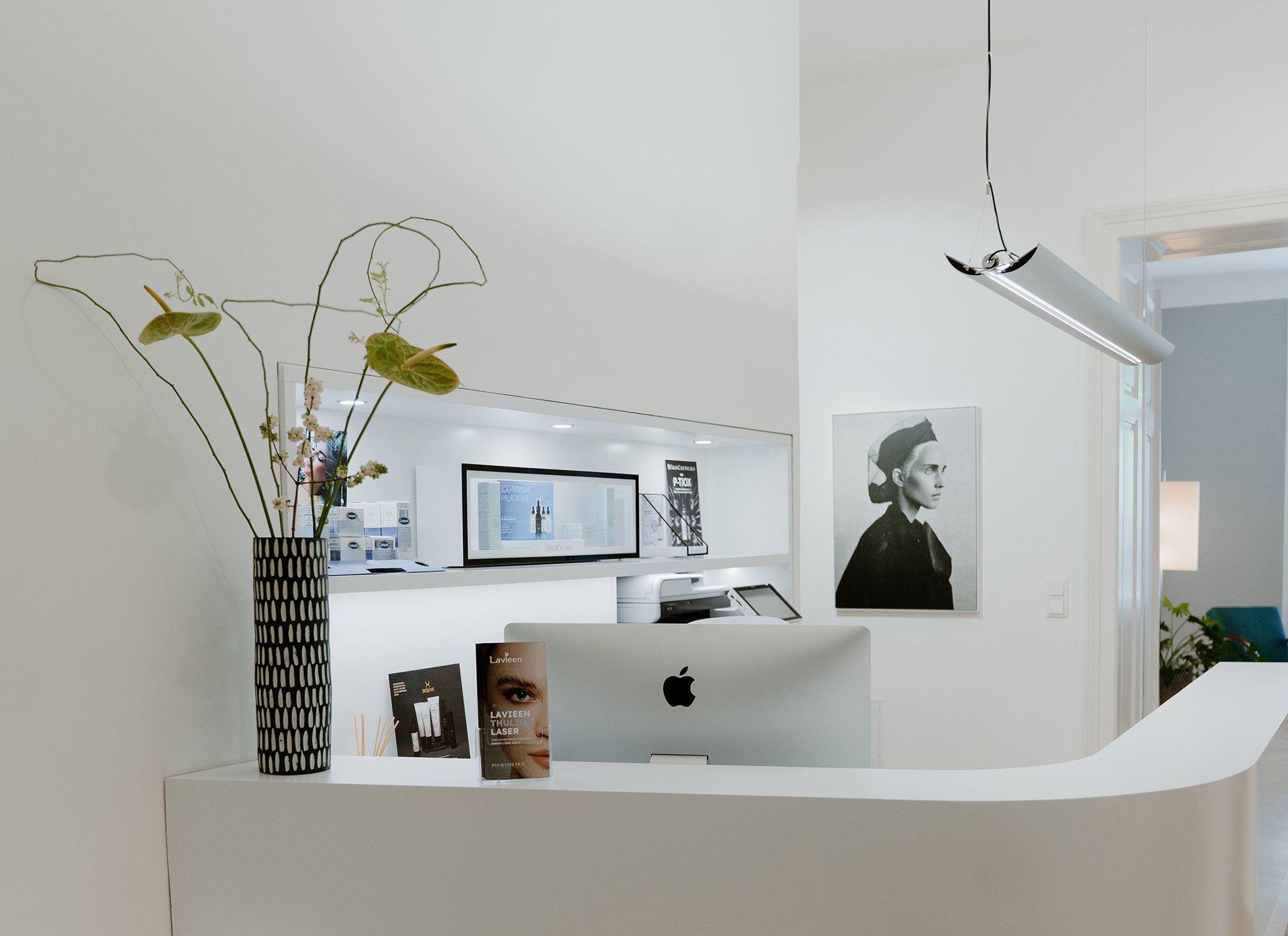 Rezeption im Medical Skin Spa in Wien Hietzing