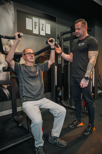 Person training at the Wronki gym