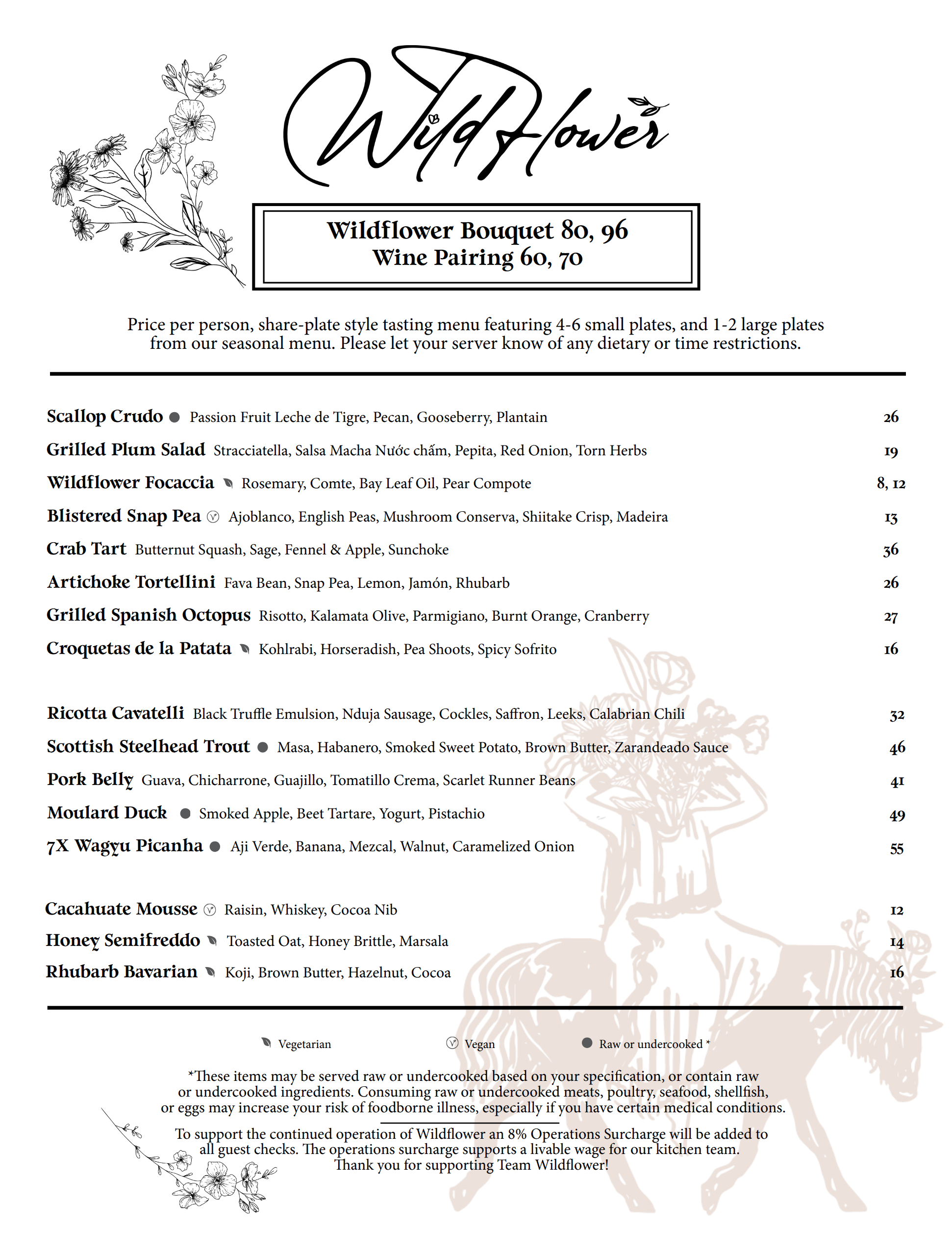 wildflower denver menu