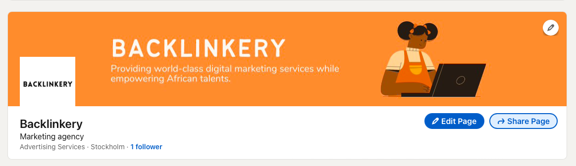 Share your LinkedIn Business page to your network