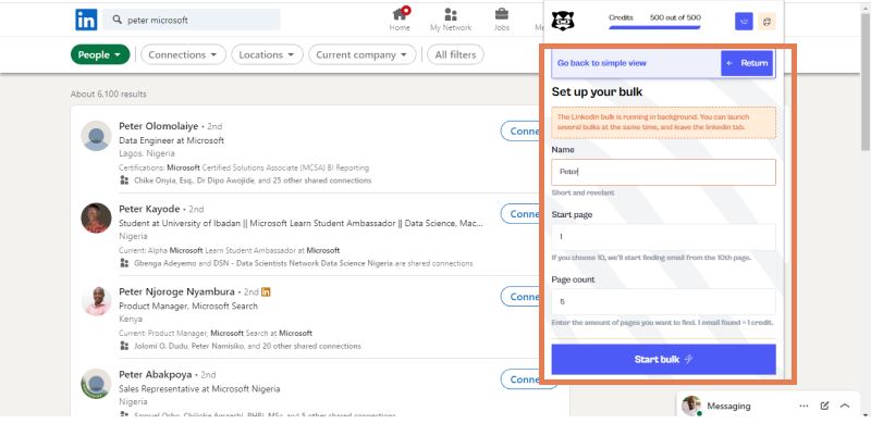 set up your bulk linkedin