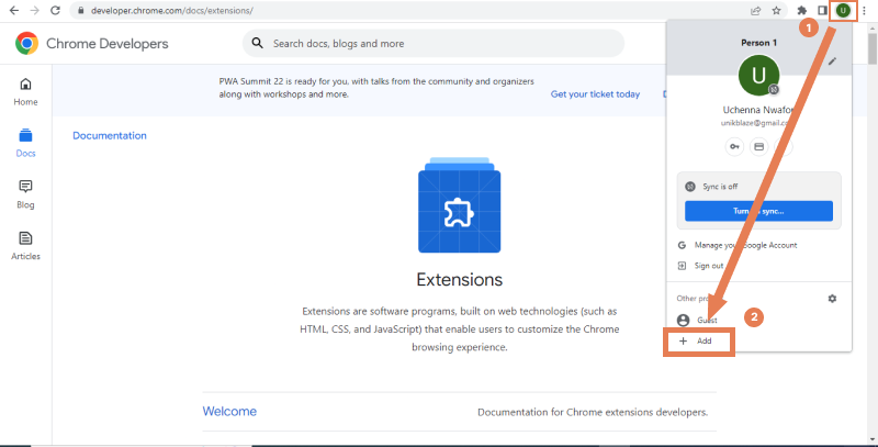 Add chrome store profile
