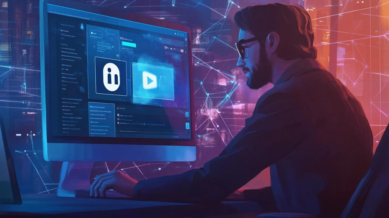 an illustration of a user of social media like linkedin