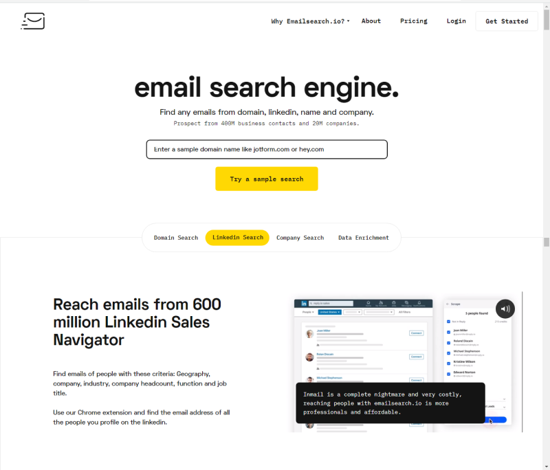LinkedIn email finder : Email search