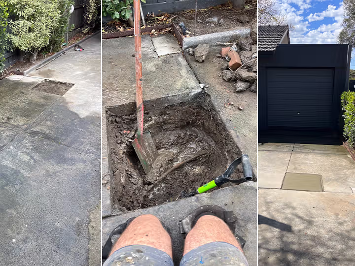 Three images of the work carried out at Michal C's house by Outright Plumbing