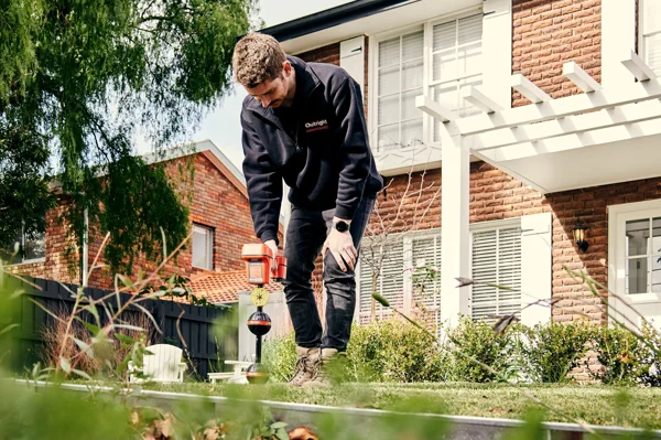 Plumber using Locator Tool