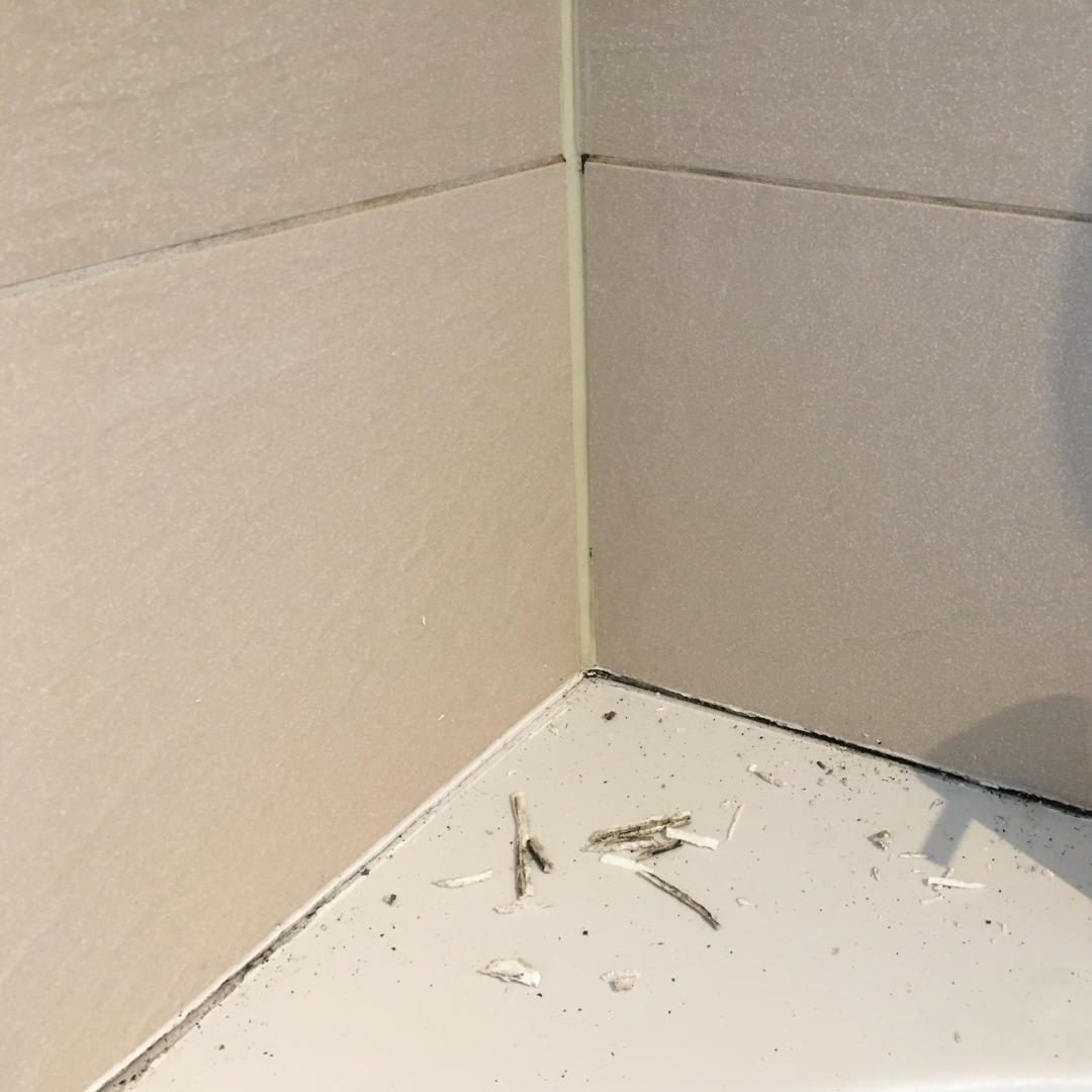 Missing silicone on bathroom tiles