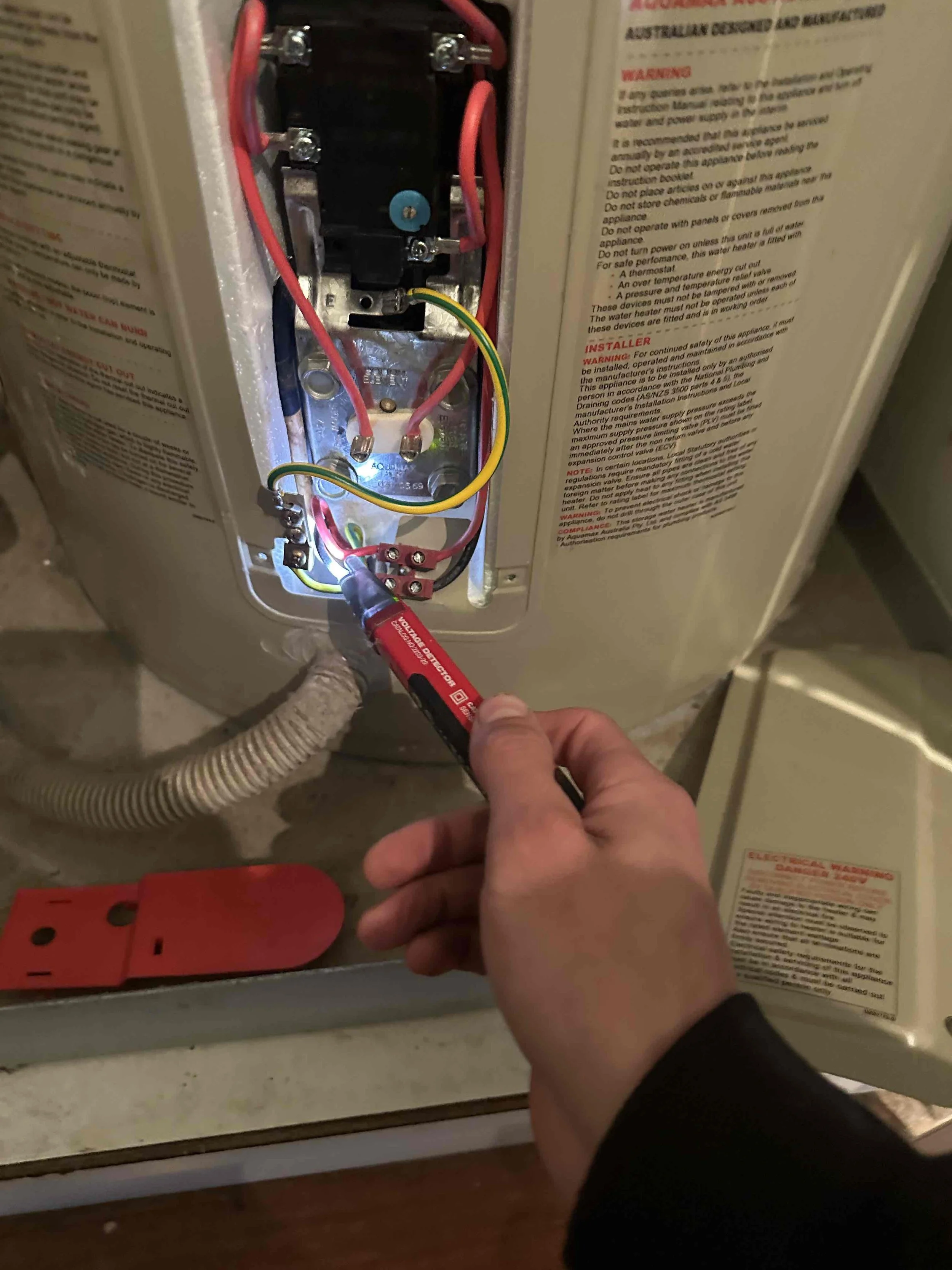 Relighting pilot light on hot water service