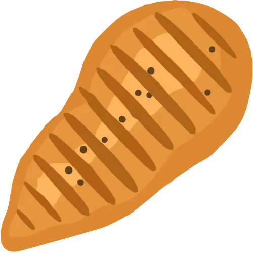 An illustration of cooked chicken breast.