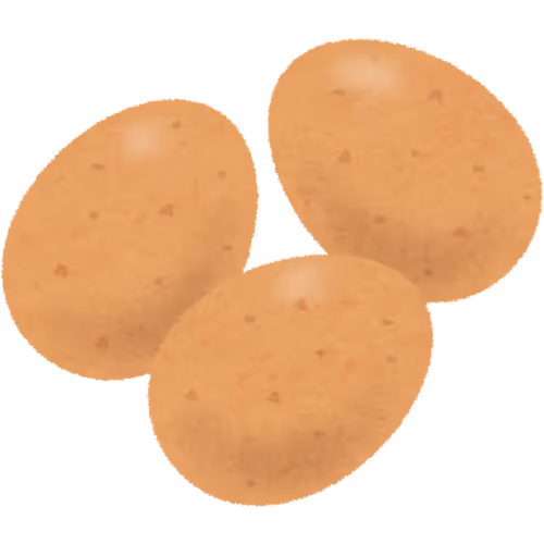 An illustration of 3 eggs.