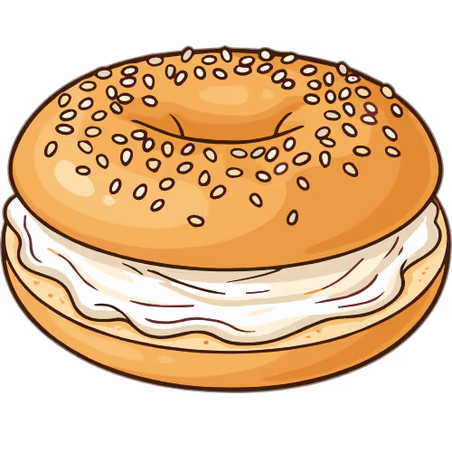 An illustration of a bagel