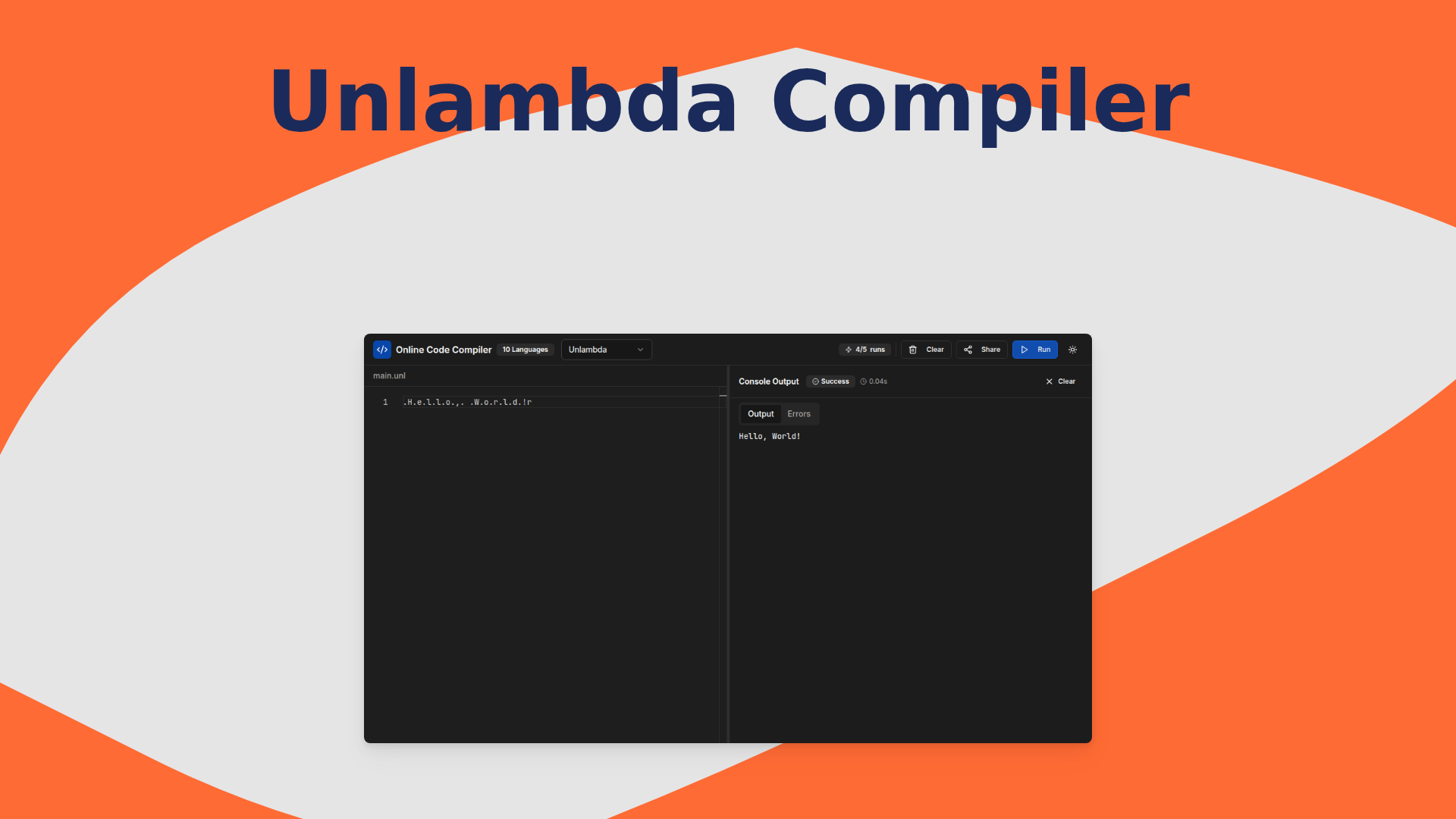 Unlambda Interpreter