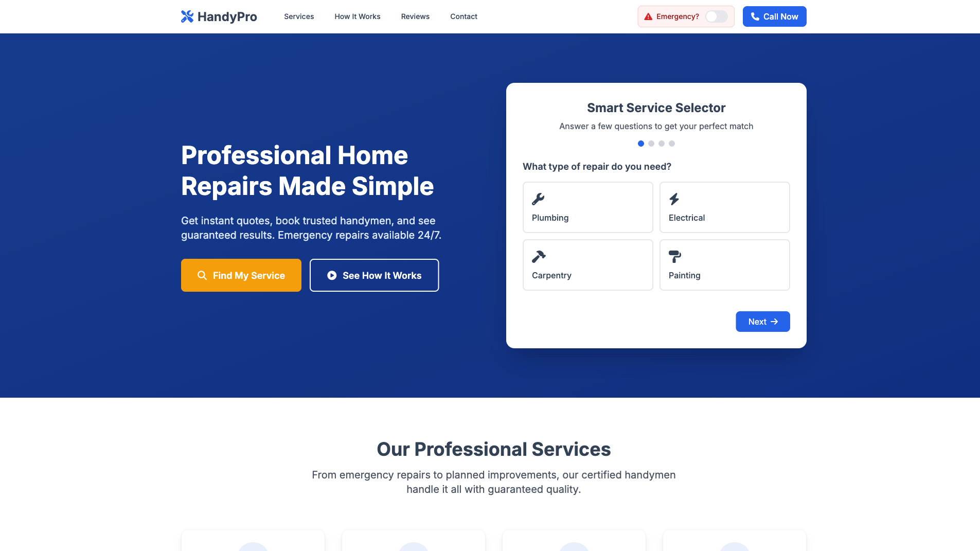 Handyman Website Builder 