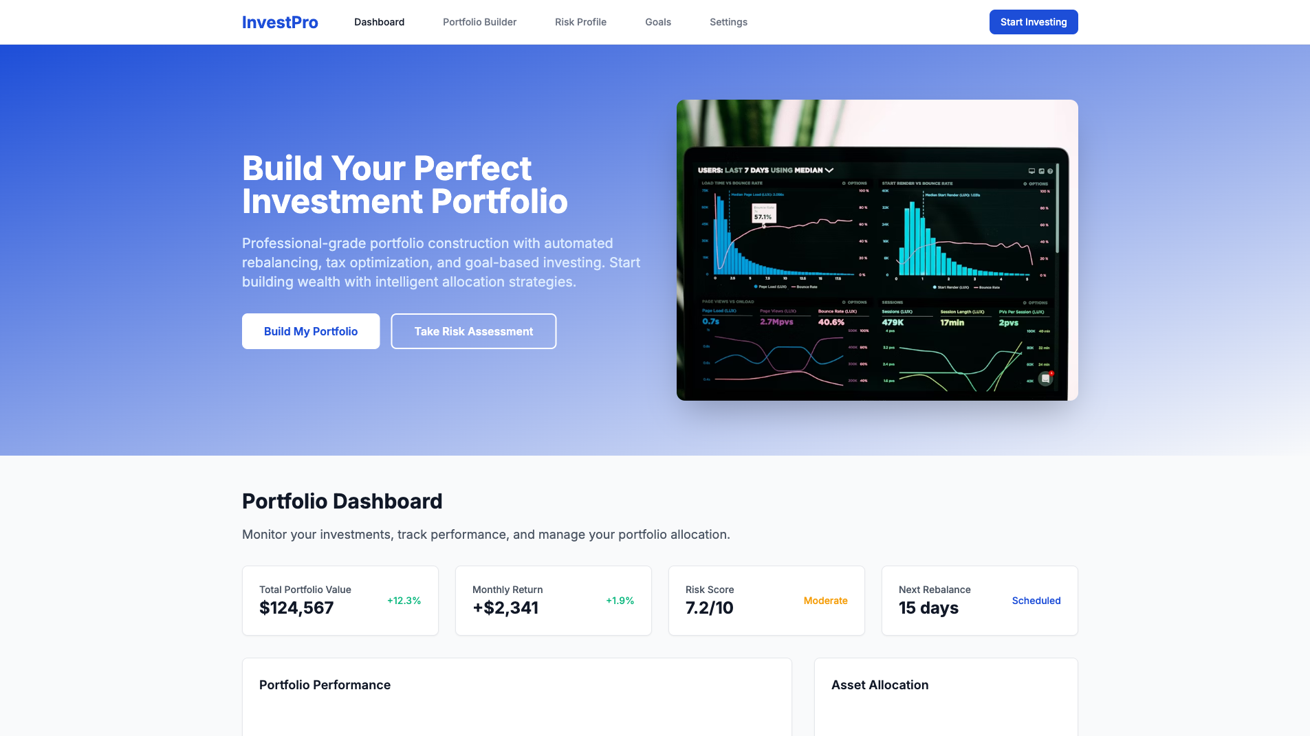 Financial Website Builder 