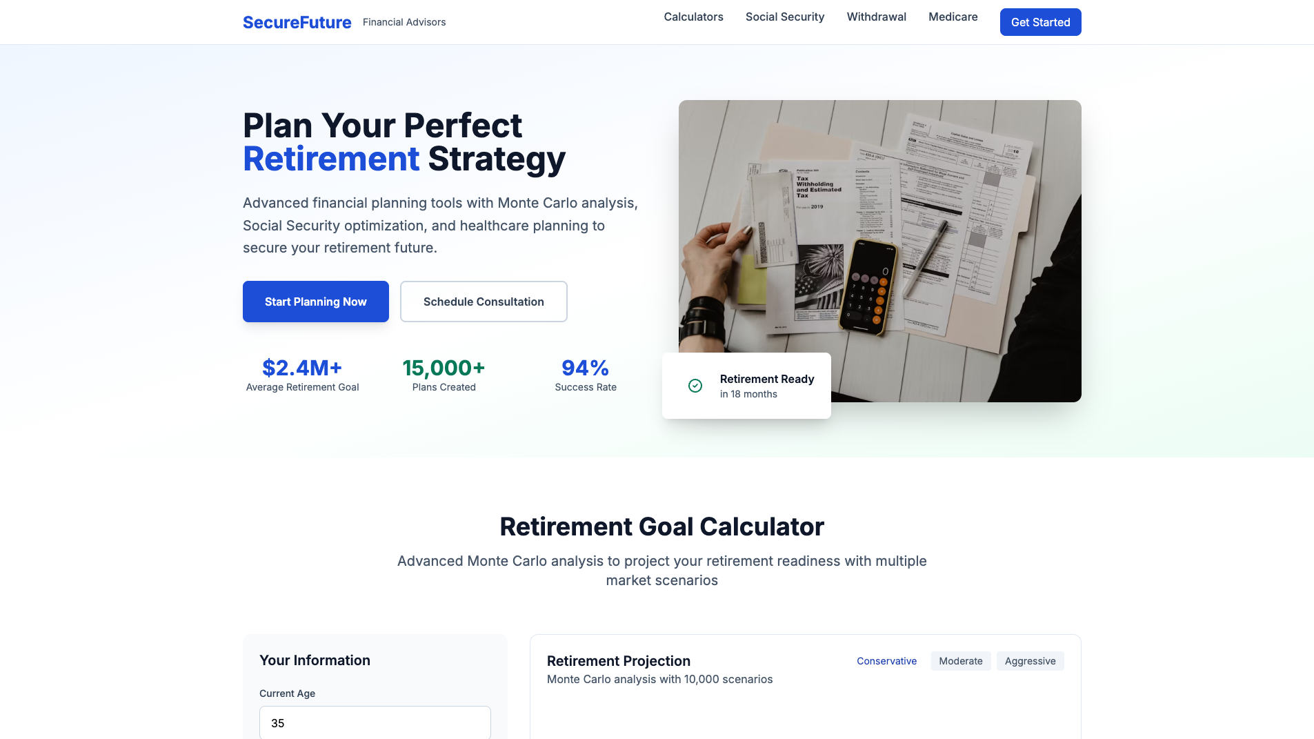 Financial Advisor Website Builder 