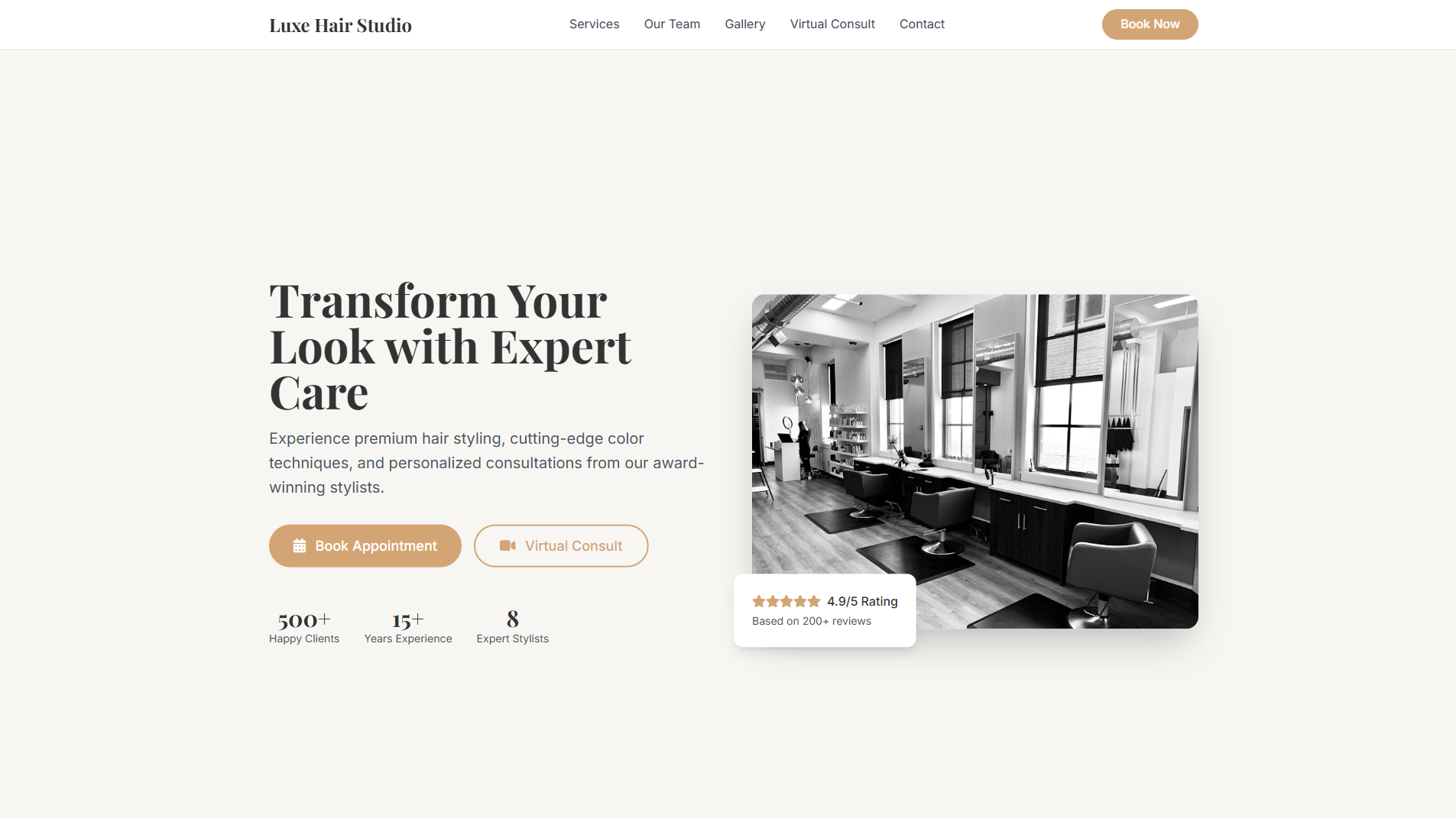 Salon Website Builder 