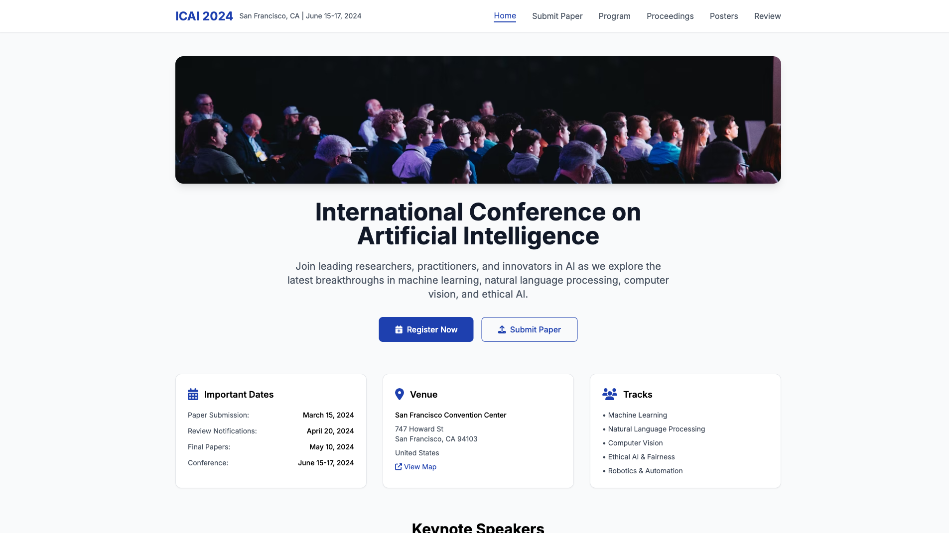 Conference Website Builder 