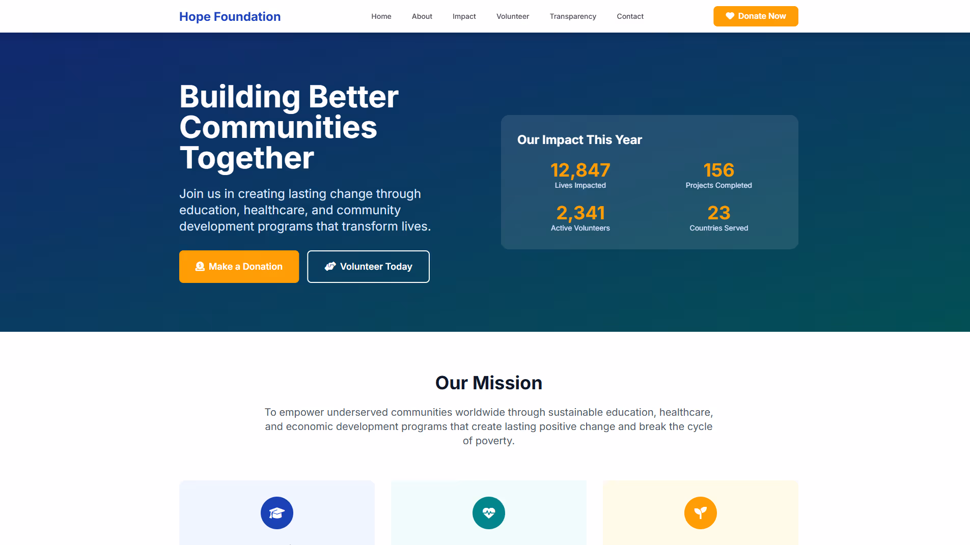 Nonprofit Website Builder 