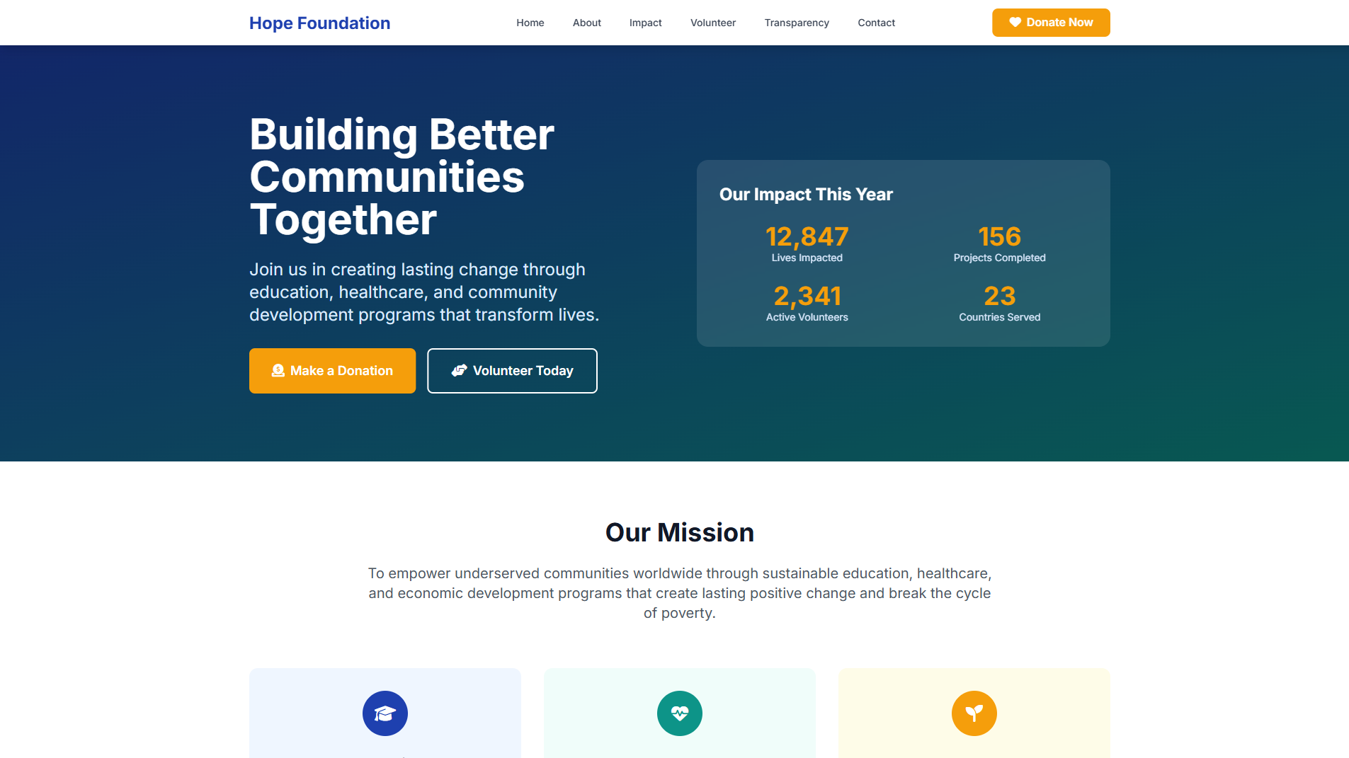 Nonprofit Website Builder 