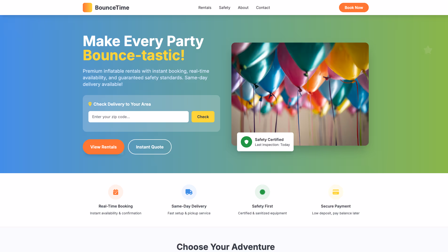 Bounce House Website Builder 