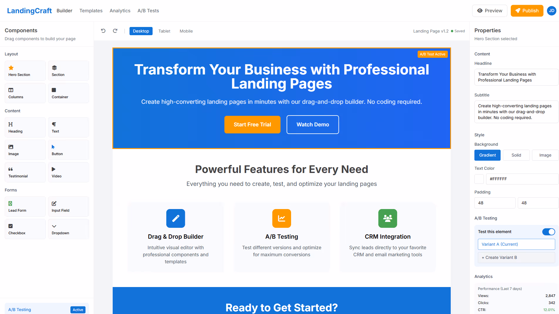 Wysiwyg Website Builder 