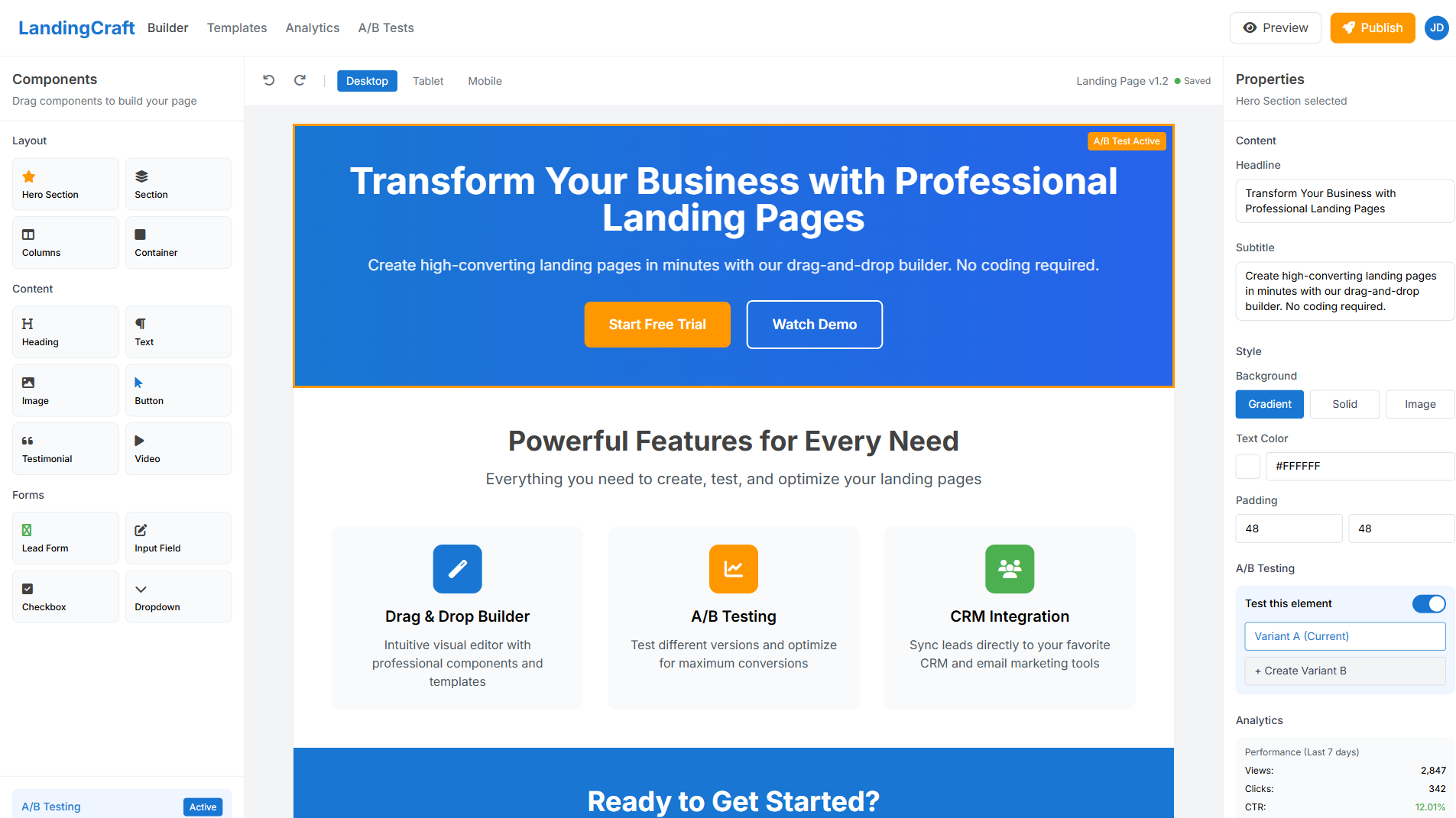Wysiwyg Website Builder 