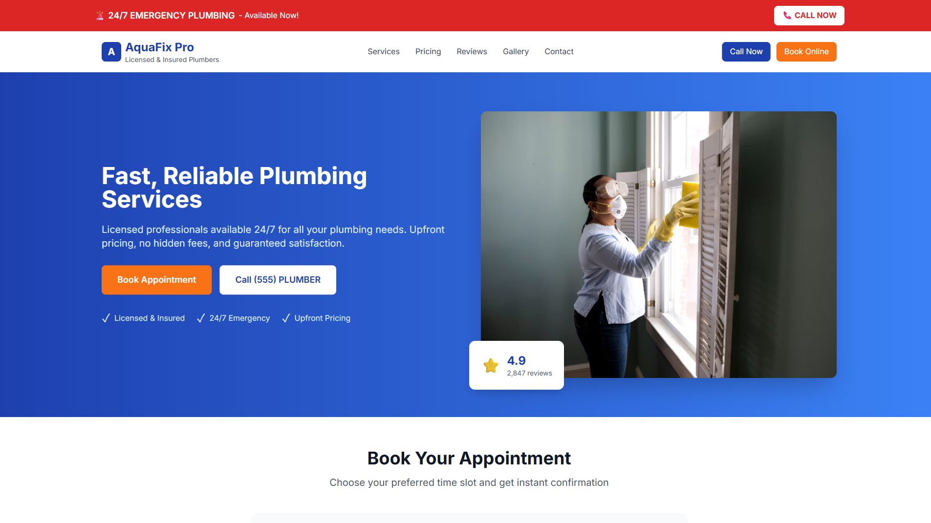 Plumber Website Builder 