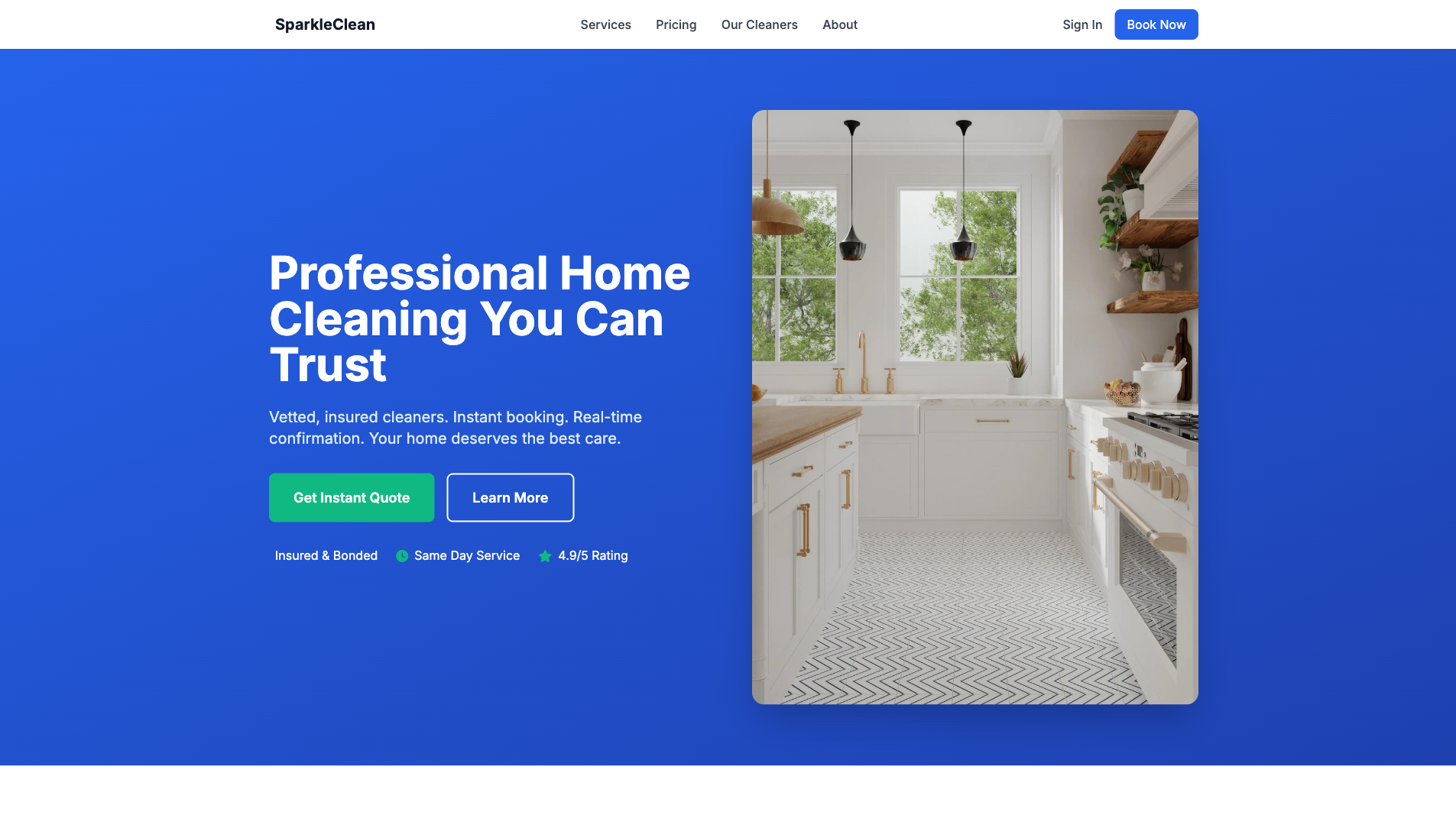 Cleaning Business Website Builder 
