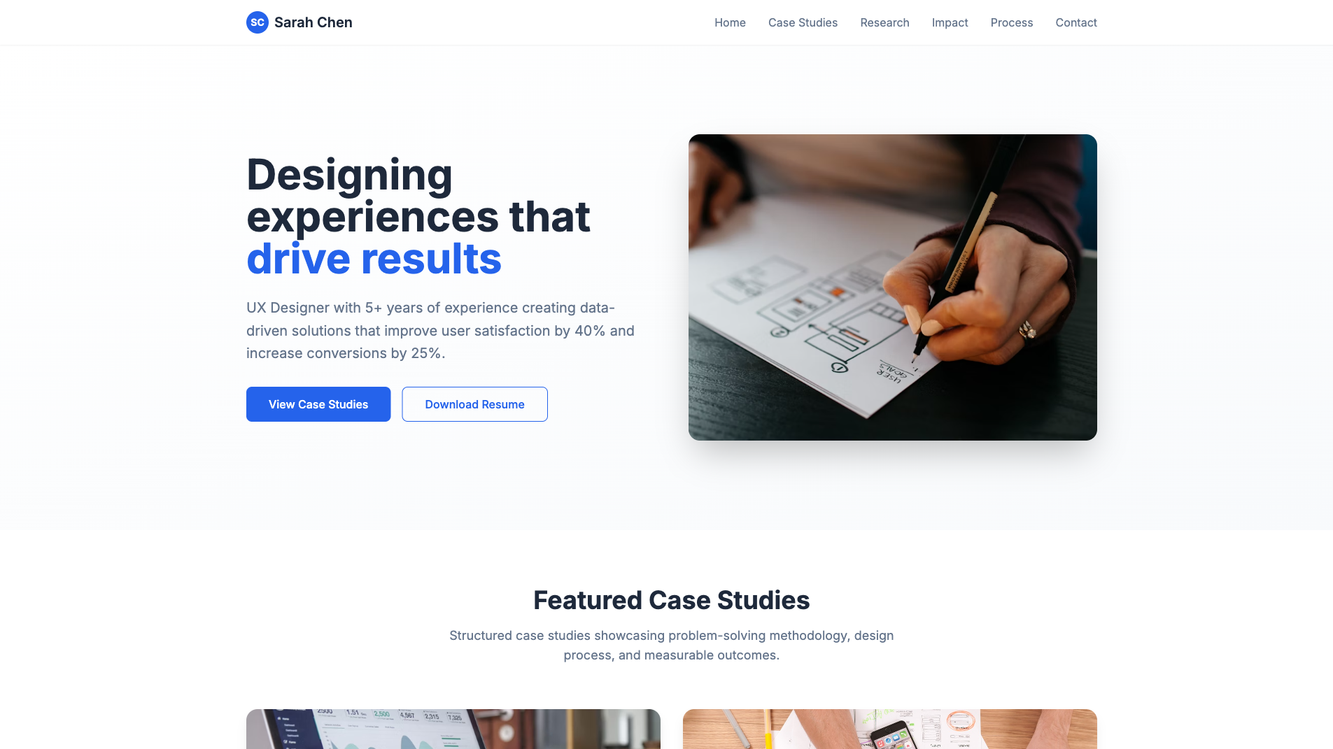 UX Portfolio Website Builder 