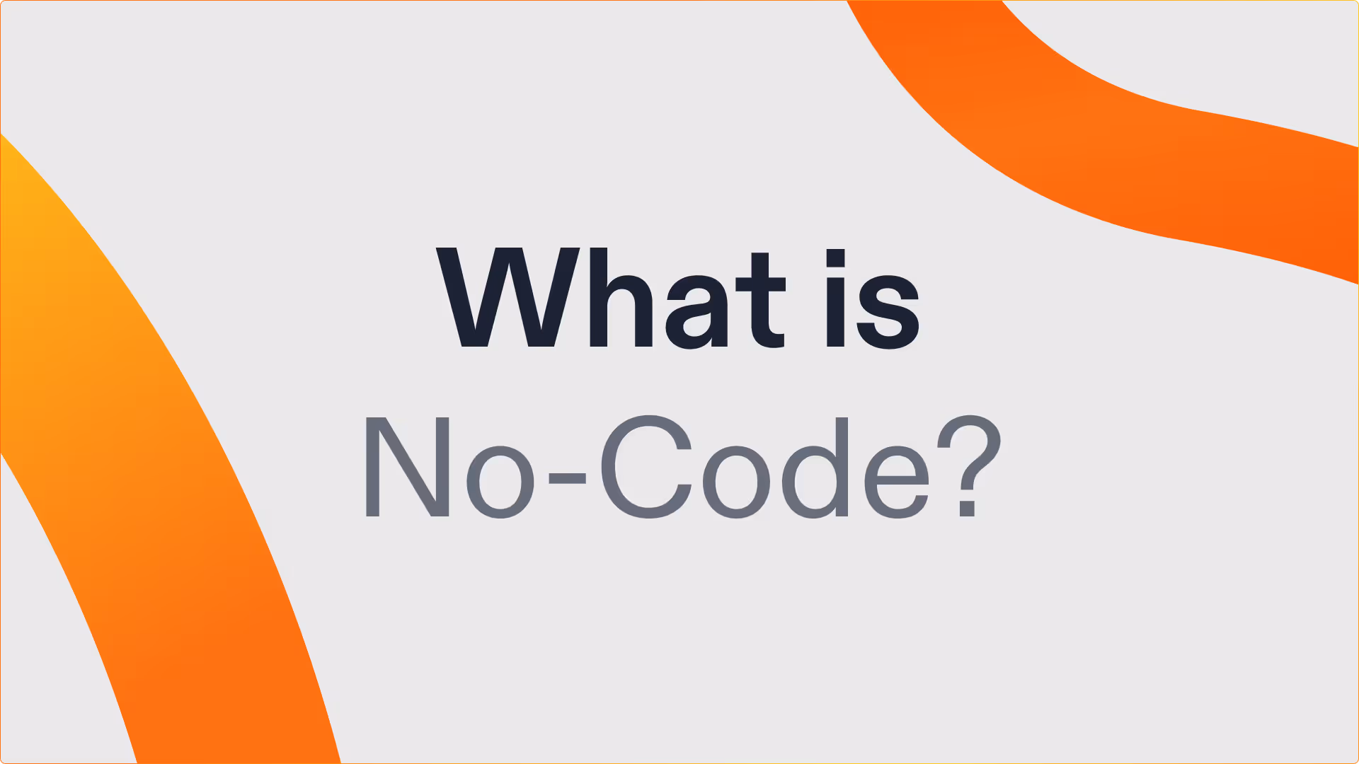 What is No-Code?