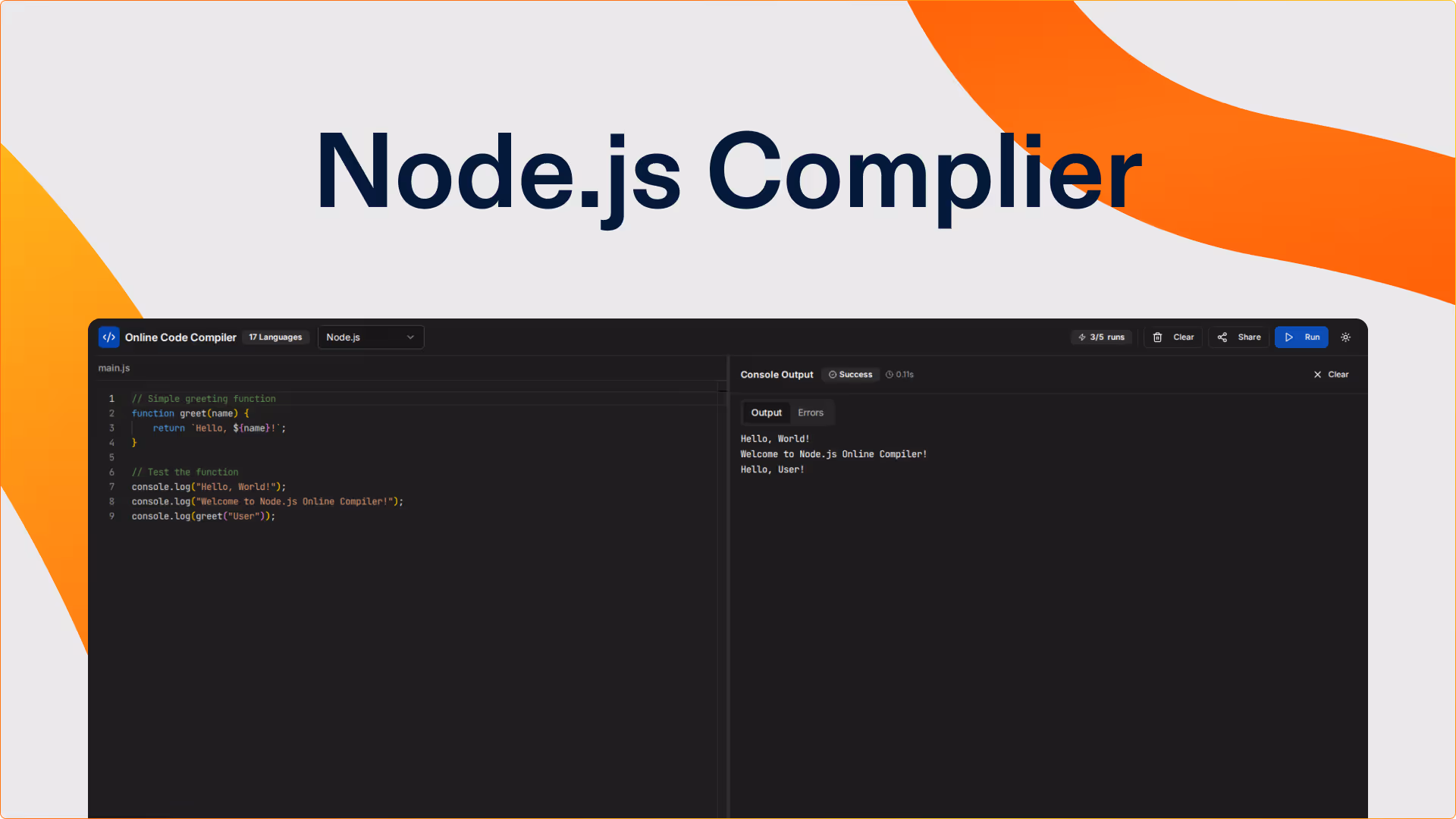This entire Node.js compiler was built by Replit Agent 3 from a natural language prompt. Replit's environment facilitates rapid development, iteration and testing code for users of any technical ability. Develop software faster and better with Replit’s autonomous AI. 