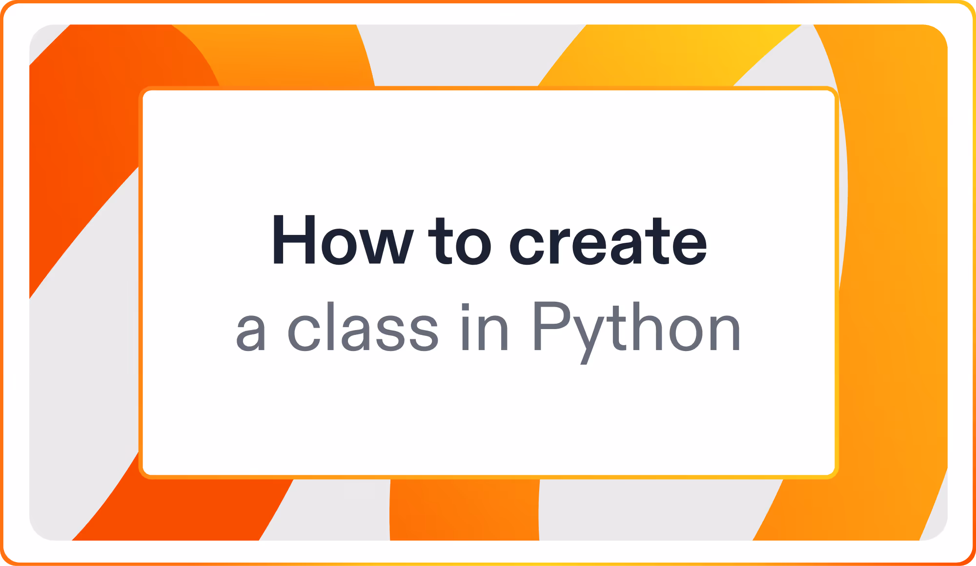 How to create a class in Python