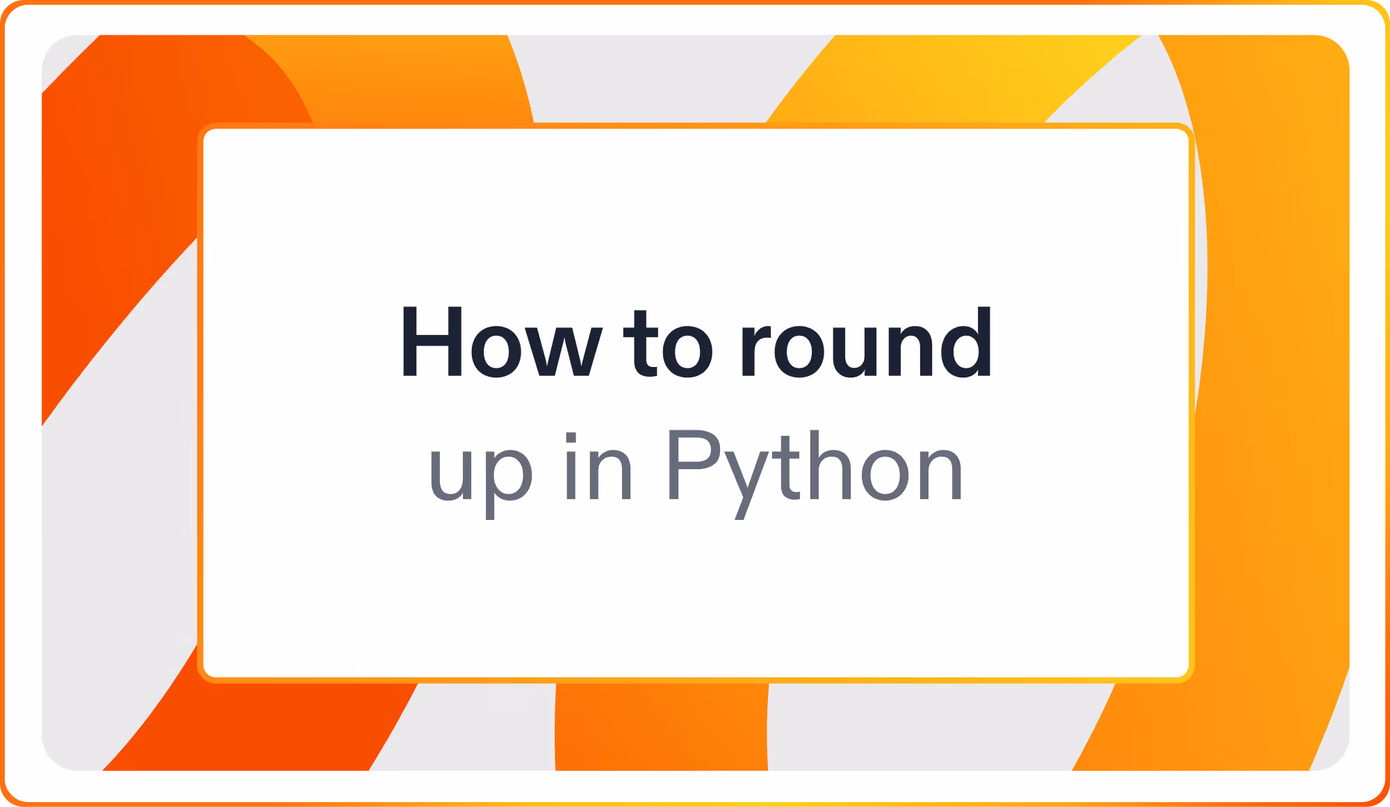 How to round up in Python