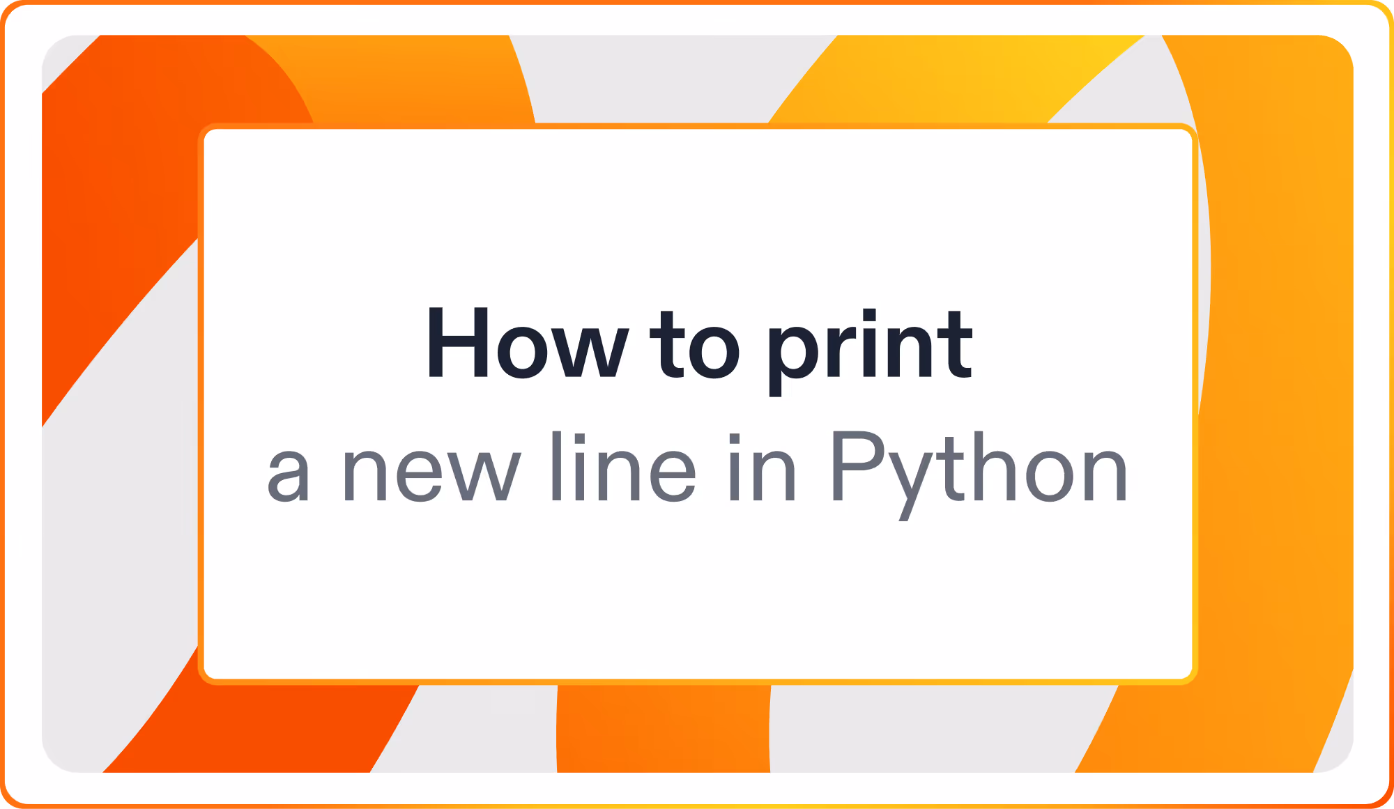 How to print a new line in Python