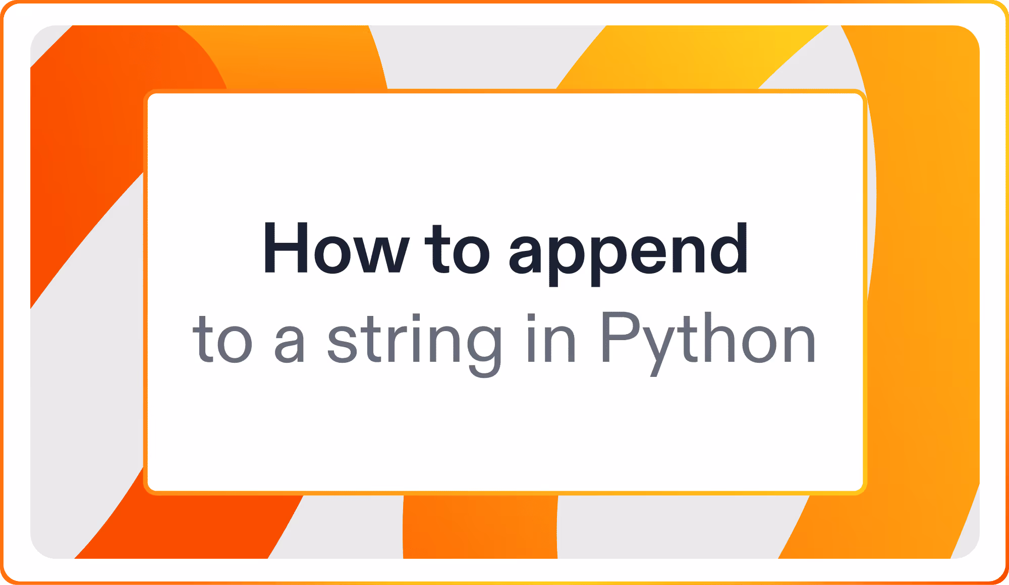How to append to a string in Python