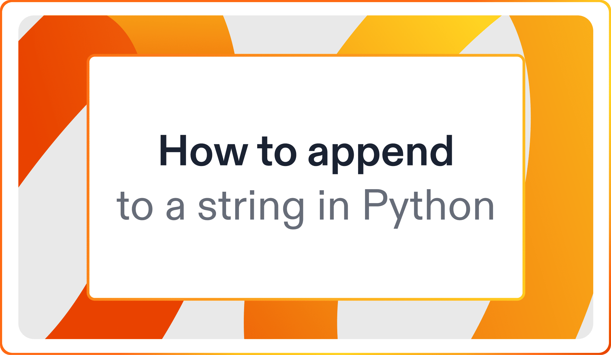 How to append to a string in Python