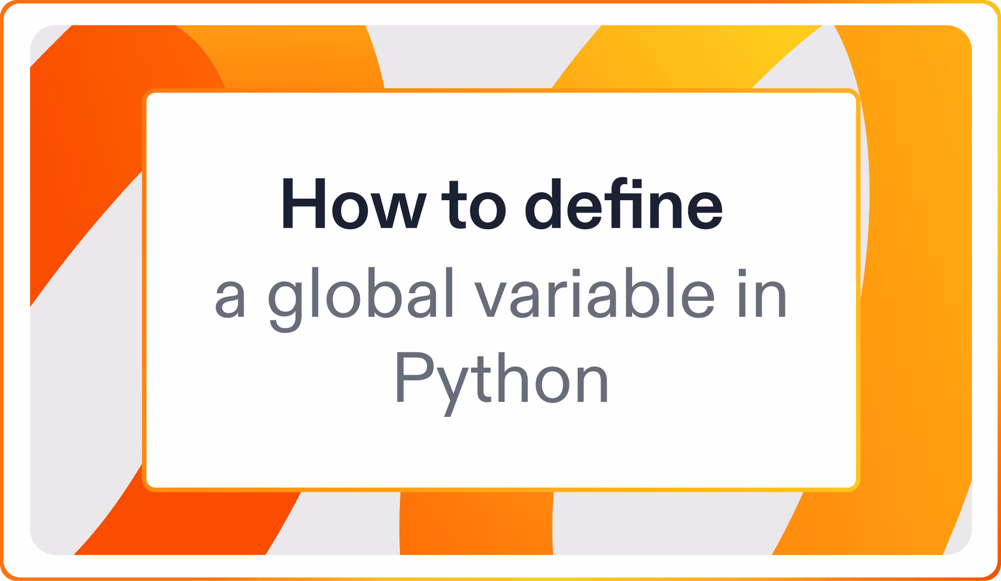 How to define a global variable in Python