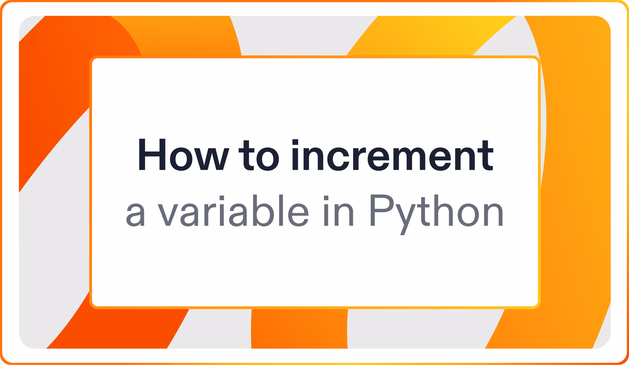 How to increment a variable in Python