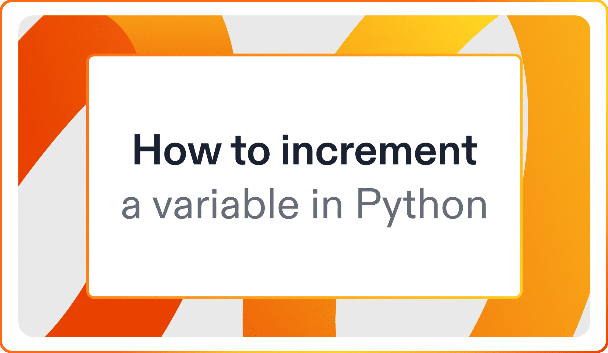 How to increment a variable in Python