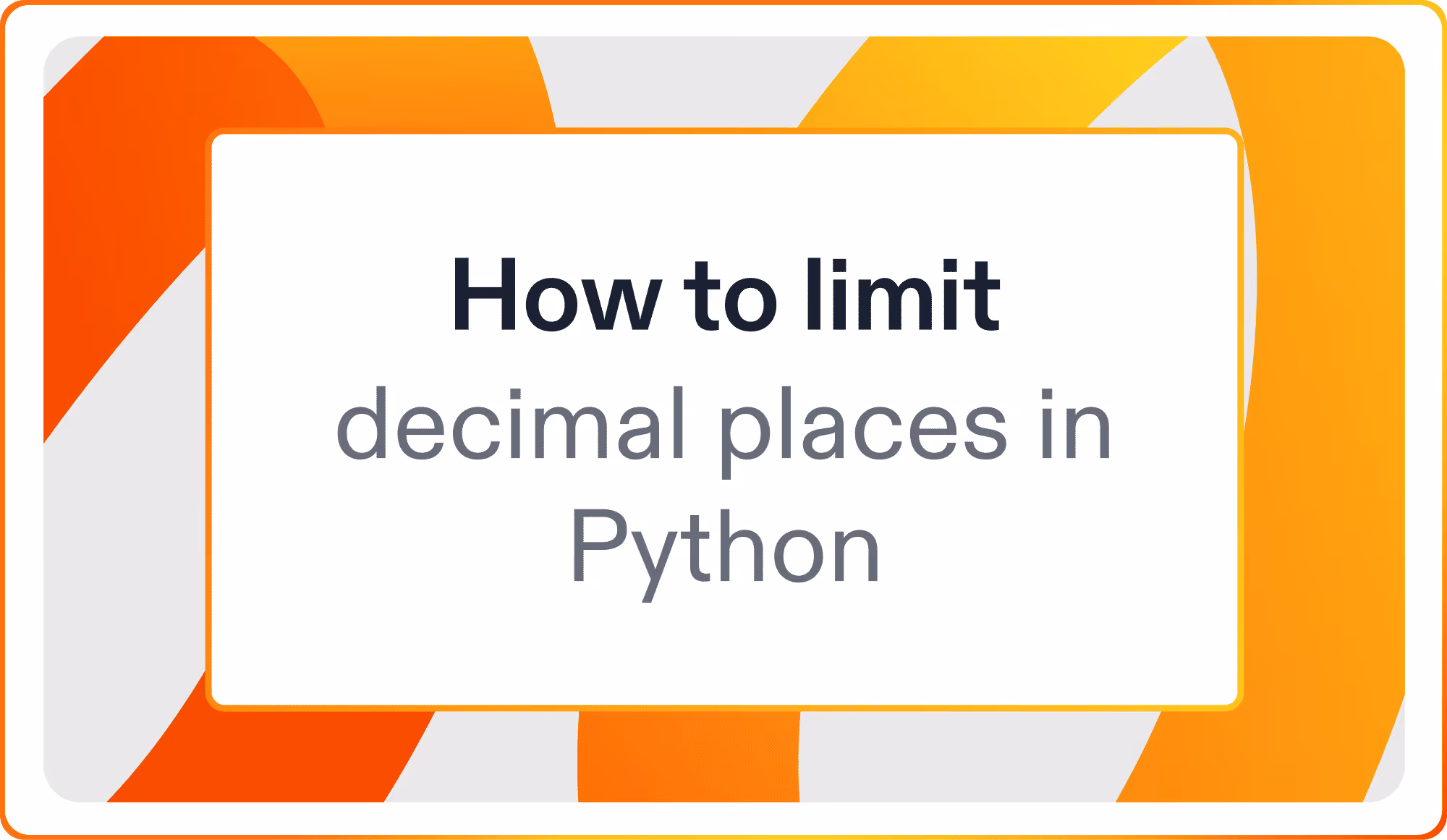 How to limit decimal places in Python
