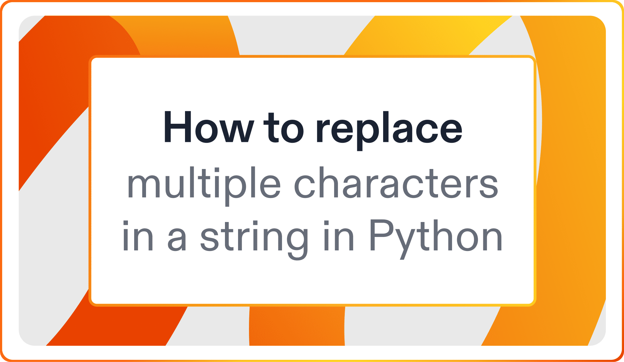 How to replace multiple characters in a string in Python