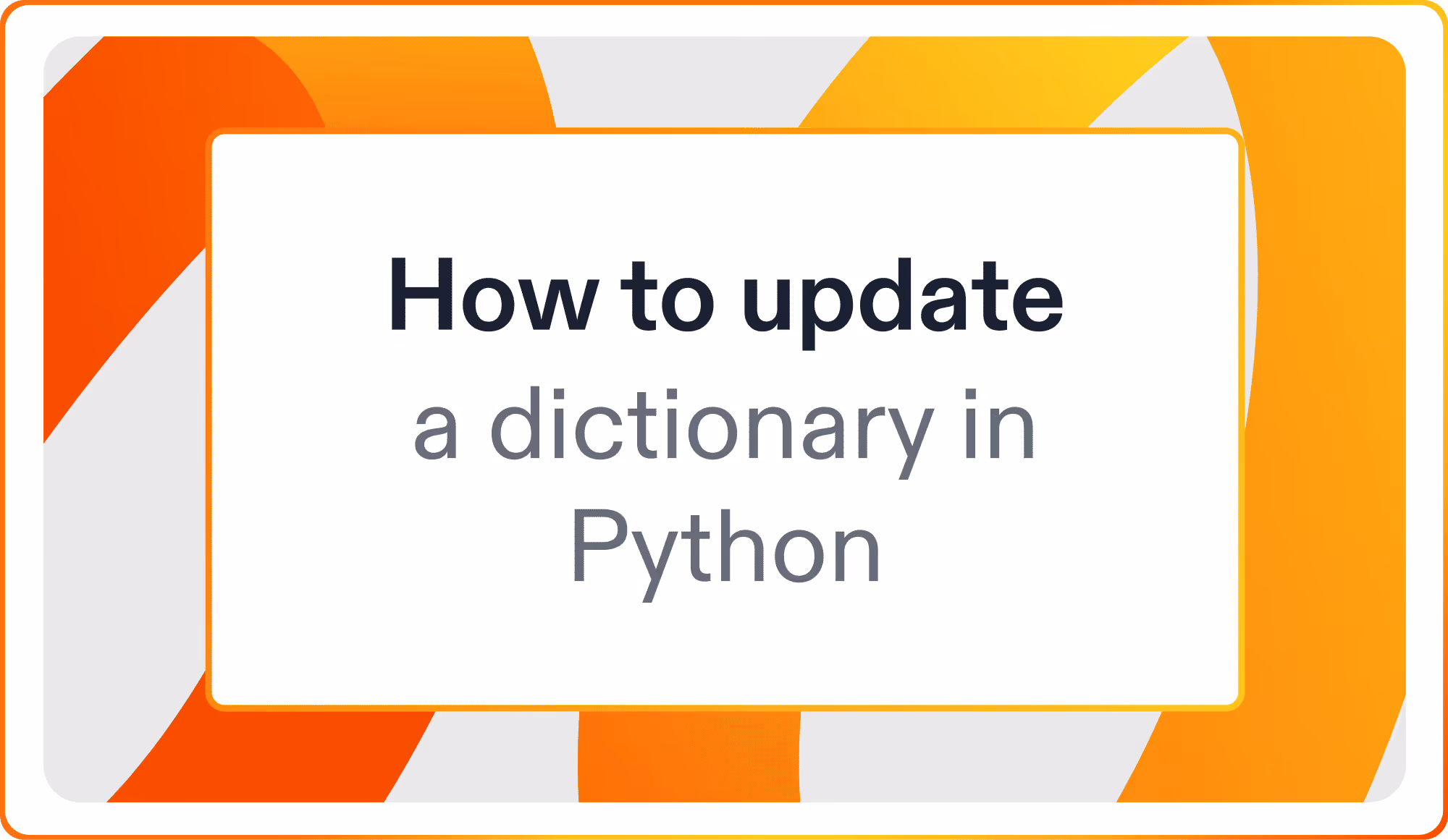 How to update a dictionary in Python