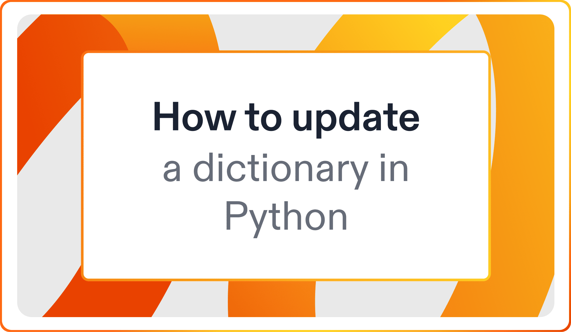 How to update a dictionary in Python